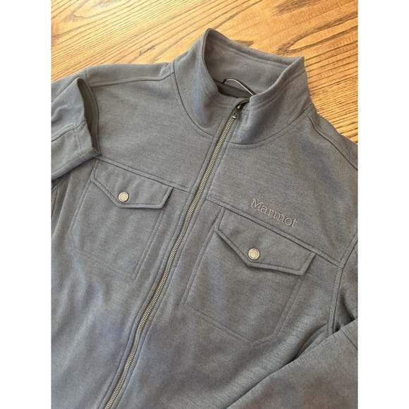 Marmot Men's Medium Slate Grey Hawkins‎ Fleece Full Zip Jacket - Picture 1 of 8